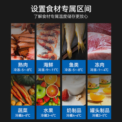 CHIGO four-door refrigerator, commercial freezer, fruit and vegetable six-door fresh-keeping cabinet, refrigerated freezer, commercial freezer, catering kitchen, hotel, large-capacity stainless steel commercial refrigerator, luxury model | 920L four-door fully refrigerated, Level 1 energy efficiency -22