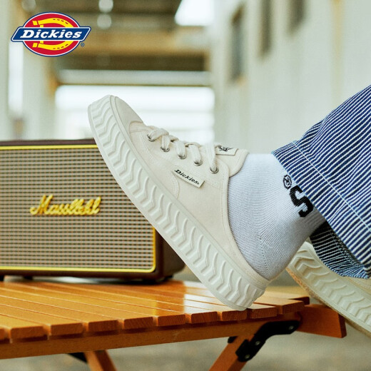 Zapatos para hombres de dickies zapatos de lona zapatos de verano transpirables y versátiles zapatos blancos hombres y mujeres zapatos de parejas un pie flojo zapatillas beige 40