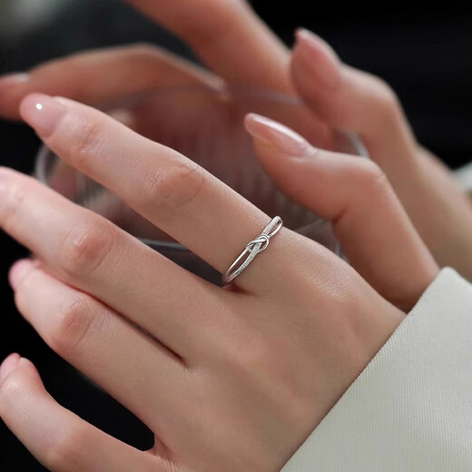 FEILACK Diamond Ring Women's Ring Opening Adjustable Proposal Wedding Ring Anniversary Gift for Girlfriend Birthday Stars - Adjustable Size