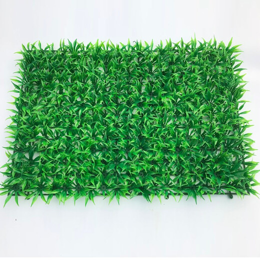 Win the show, simulated plant wall, green plant wall background wall, green simulated plant mall advertising door head artificial decoration, broad-leaf grass 40*60CM piece
