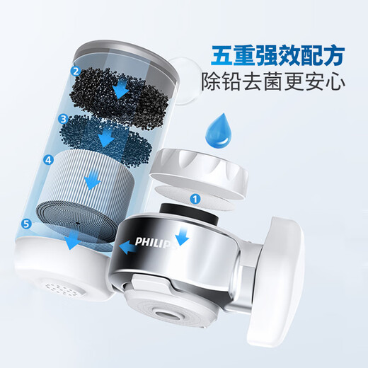 
Philips faucet water purifier tap water filter household direct drink ultrafiltration water purifier kitchen AWP3878 white