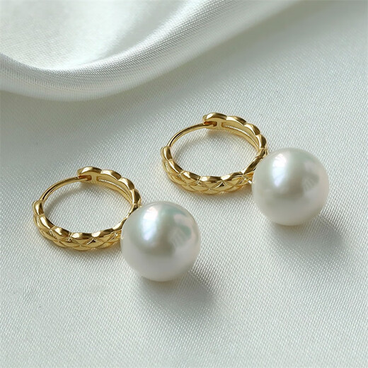 Queen of Pearls 10-11mm Near Round Highlight Freshwater Pearl Earrings Pearl Earrings Birthday Gift for Women
