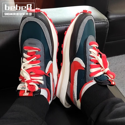 耐克（NIKE）【严选好物】耐克 Sacai X Nike LDV WAFFLE 三方联名鞋运动跑鞋 黑蓝红解构DJ4877-300 39
