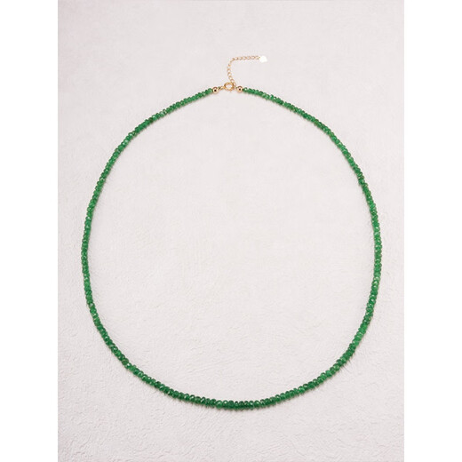 Muchen tsavorite necklace bracelet necklace gemstone set tsavorite green necklace + 18K tail chain