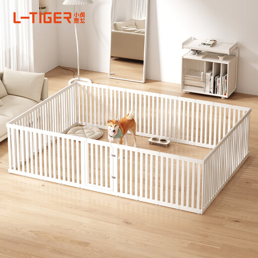 Congteng 90cm ultra-high pet fence household resin dog fence indoor large, medium and small dog cage anti-jailbreak fence white 18 pieces + 1 door