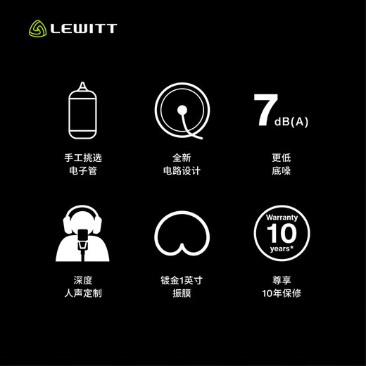 LEWITT PURE TUBE tube condenser microphone microphone sound card set mobile computer live broadcast LEWITT PURE TUBE tube microphone single product audio equipment