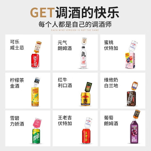FAST.KING迷你小酒版便利店调酒威士忌洋酒朗姆利口酒基酒组合 【精美礼盒装】12款不同口味