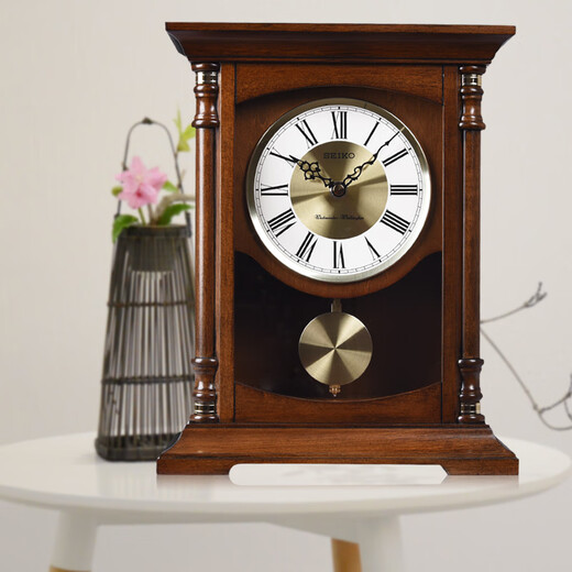Seiko Japan Seiko clock new product retro European simple solid wood music hour and hour chime pendulum clock