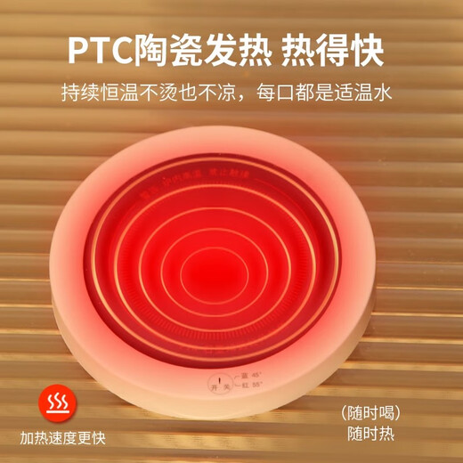 卉亦暮猫咪恒温加热饮水机酸奶机水碗猫喝水喂食喂水神器饮水器猫碗冬天 【850ml】纯黑陶瓷碗+基础恒温垫