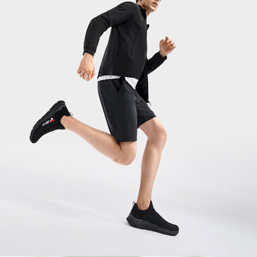 Fila Sock Aerobics Fitness Slip-On Non-slip Wear-Resistant Low-top Training Shoe Men's Black Black 41