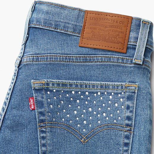 Levi's李维斯女士724高腰修身直筒显瘦美式复古小资ins风牛仔裤 浅蓝色 28 (28)