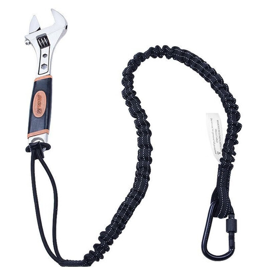 Customized nylon safety rope for high-altitude work tools, anti-fall safety rope tool, anti-fall rope, high-altitude anti-falling hand rope, black without wrist guard