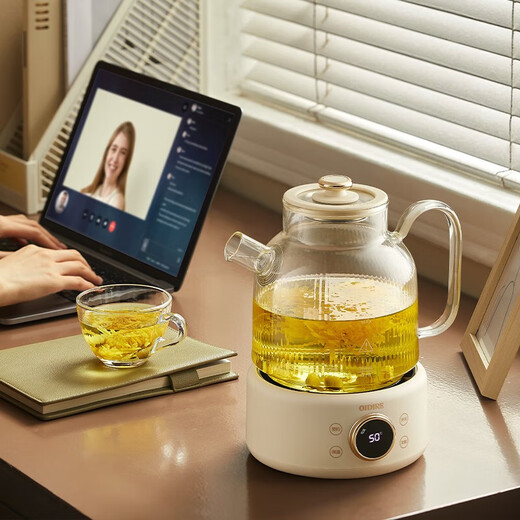 OIDIRE (Odd) all-glass health kettle, flower tea kettle, glue-free tea kettle, tea boiler, office constant temperature health kettle, kettle, electric kettle, stew, intelligent heat preservation, 1L ODI-HC01 flower tea health kettle, without filter