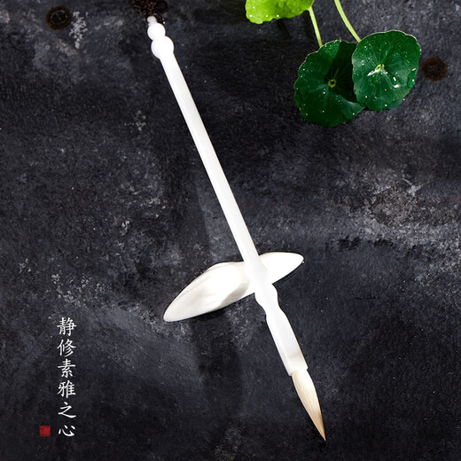Liupintang high-end brush Yanghao Changfeng gift box style calligraphy professional Hu pen large and medium regular script adult calligraphy master original gift gift white marble pen holder