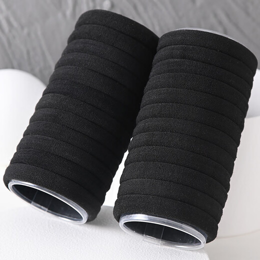 Jiuvia high ponytail hair rope hair rubber band for women 2024 new high-end head rope high elasticity and durable leather sheath hair tie headband JYFQ thickened and thick high elastic 10 pieces (packed in bags)