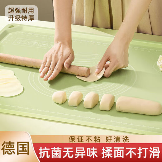 JIMANG silicone kneading pad panel and rolling pad silicone chopping board baking pad dumpling flour pad baking tool 50*70 [extra thick type about 719g] Dream purple