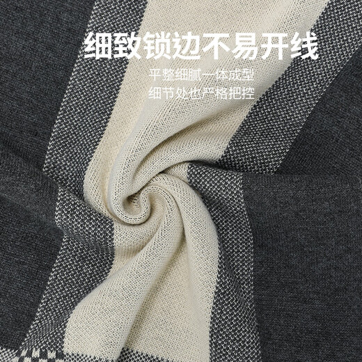 MULINSEN Men's Knitted Autumn and Winter Scarf Warm Scarf Korean Style Versatile Birthday Gift Gift Box Trendy Gray