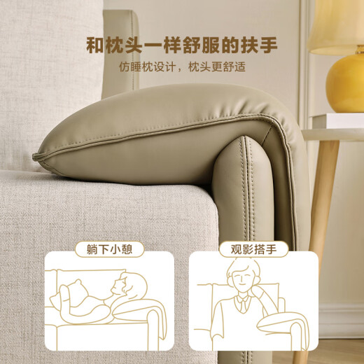 Quanyou Home Modern Simple L-shaped Fabric Sofa Living Room Home Large Solid Wood Frame Imperial Concubine Corner Sofa Imitation Cotton and Linen Forward Fabric Sofa (1+3+ Turn)