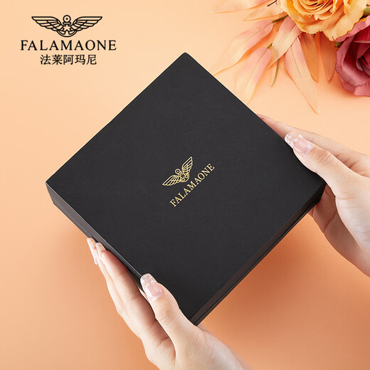 法莱阿玛尼（FALAMAONE）男士皮带男真皮自动扣高档品牌裤腰带高档生日礼物情人节送男友 百搭枪色/头层牛皮【专柜礼盒】 110cm -130cm可选/联系客服指定