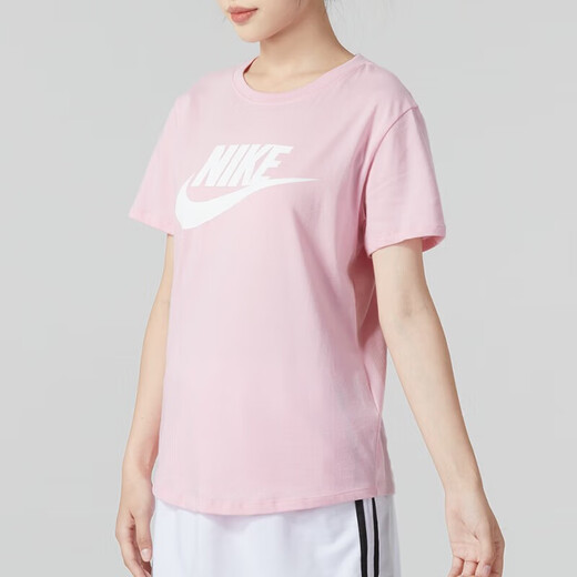 耐克（NIKE）短袖女T恤2025年夏季透气健身训练圆领休闲宽松运动服DX7907-536 DX7907-691/粉色 S 155/80