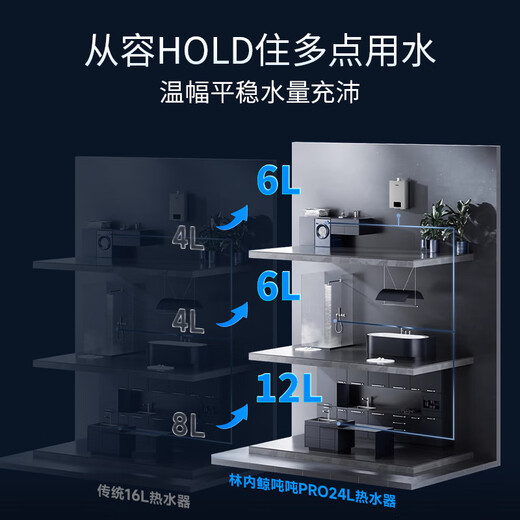 Rinnai Blue Whale 24L gas water heater, state subsidy, zero cold water, large water volume 24GD61R (JSQ47-GD61R)