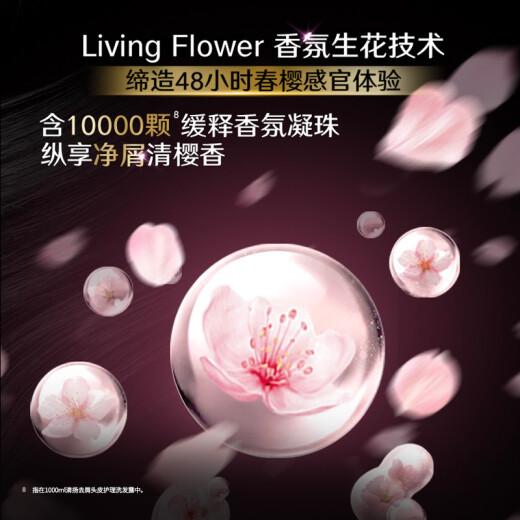 Qingyang (transparente) Shandruff Shampoo 1.2kg, fragancia de la flor de cerezo tipo 1200G, fragancia duradera [KPL E-Sports]