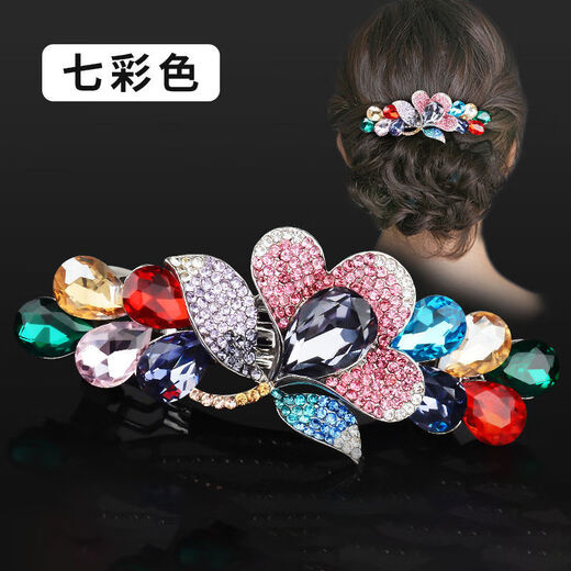Cliptons de cheveux de grande taille Clip de tête de tête Clince de coiffure coréenne Carte de cheveux de coiffure pour femmes Chuck Hair Clip Clip Tempérament Style 2 # [grande taille 9cm] Rouge 2-Champagne