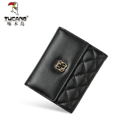 Woodpecker (TUCANO) bag women's wallet cowhide short coupon wallet card bag women's wallet thin gift Chinese Valentine's Day gift