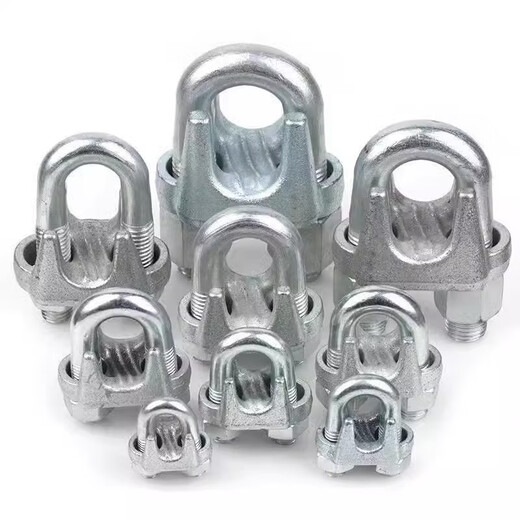 XMSJ Customized Zink Drahtseil Klemme Kopf Chick Lock Fixes U-förmiger Läutere Schwere Seilklemme Verschluss Nationaler Standard 4,8 Drahtseile Klemme M12250 Stücke