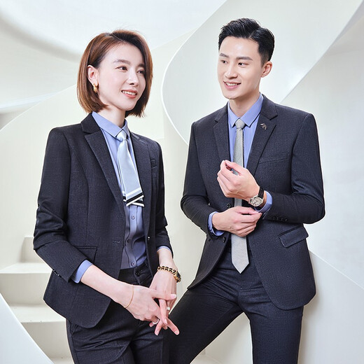 Lido Yichen Professional suit Spring and Autumn Men's Outer Suit Workwear 698 Dark Gray Men's Suit S