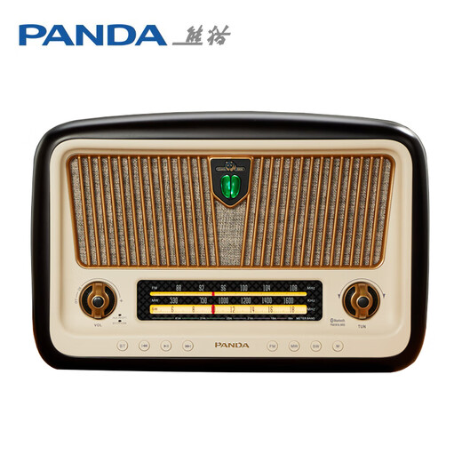 Panda 1936 desktop D-85 retro Bluetooth solid wood radio wooden audio desktop speaker full-band fiber optic plug-in card U disk elderly gift gift