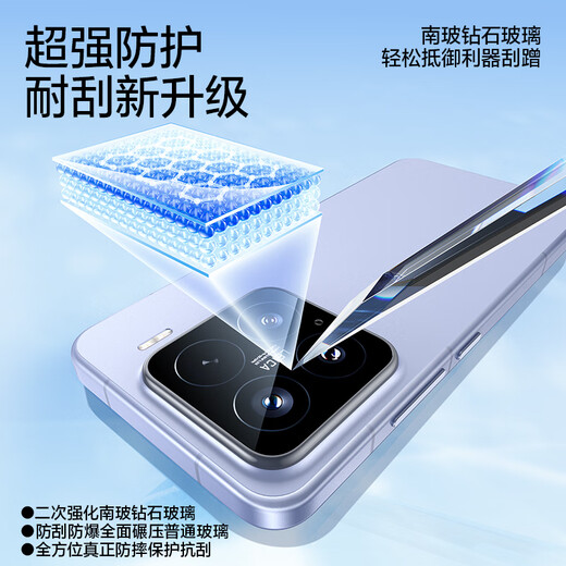 闪魔适用小米15/15pro/ultra镜头膜钢化膜 小米15手机镜头膜xiaomi镜头抗指纹防刮耐磨无损像素保护膜 小米15【钻石防爆|超清款】2片 小米15系列【贴坏包赔|真机开模】