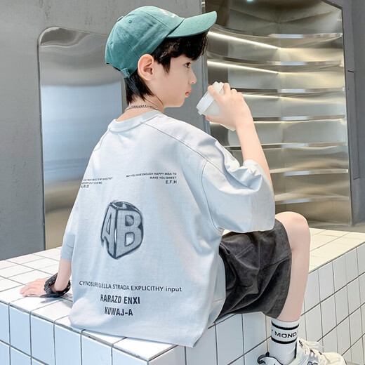 Disney brand children's clothing boys summer short-sleeved T-shirt 2025 summer new loose medium-sized children's handsome half-sleeved top TGXZ9853 Mixing 160