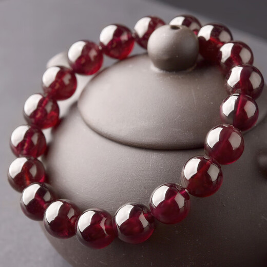 Baoxinfanrui BOSFRU garnet bracelet collection grade large particle wine red beads loose bead bracelet for men and women to give to their girlfriends light luxury jewelry cultural toys Bead diameter is about 9mm