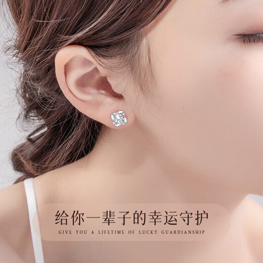 ALLOVE four-leaf clover sterling silver earrings, women's earrings, fashionable earrings, girls' birthday gifts for girlfriends and wives, women's models