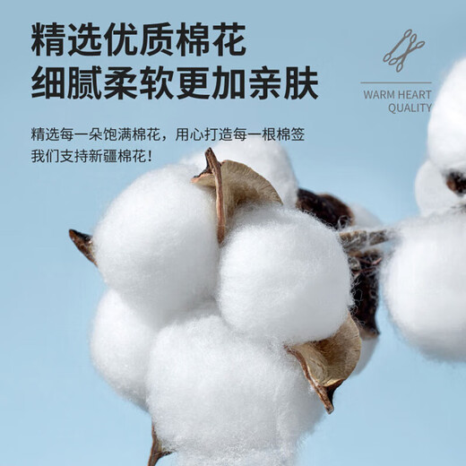 默能医用卫生棉签双头棉棒消毒掏耳清洁卫生棉花棒婴儿棉棒棉球卸妆 一包（100支）