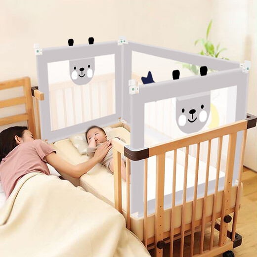 Angjifeng crib fence custom size children's spliced bed guardrail baby heightening 0.8 meters crib anti-fall bed 1M customized model (0.3-0.8) meters Remarks size