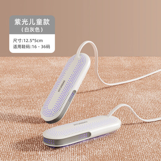 HYUNDAI Korean shoe dryer, shoe drying artifact, deodorizing and sterilizing household children's student dormitory heating and quick drying machine Gray-Purple Light Model