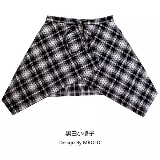 JIOESC plaid skirt butt curtain for women one piece small butt curtain autumn and winter wear artifact layered with pants high street hip-hop male red and black small grid regular one size fits all (80-180Jin Jin is equal to 0.5 kg)