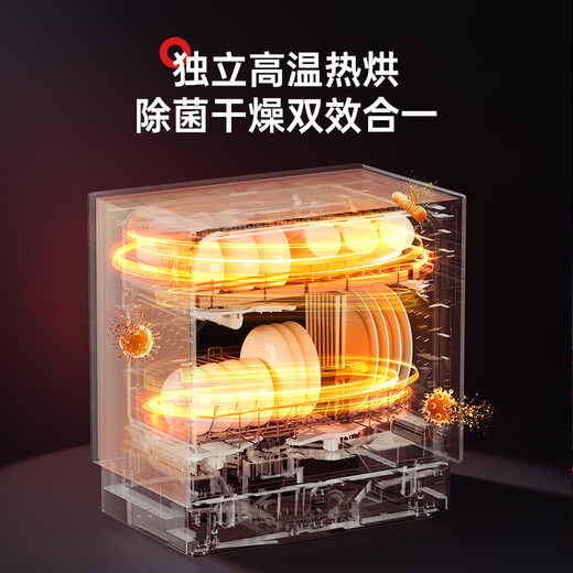 Panasonic desktop dishwasher 2nd generation H1D upgraded model ECONAVI intelligent washing 80 high temperature sterilization integrated washing and drying independent drying household countertop independent H5D