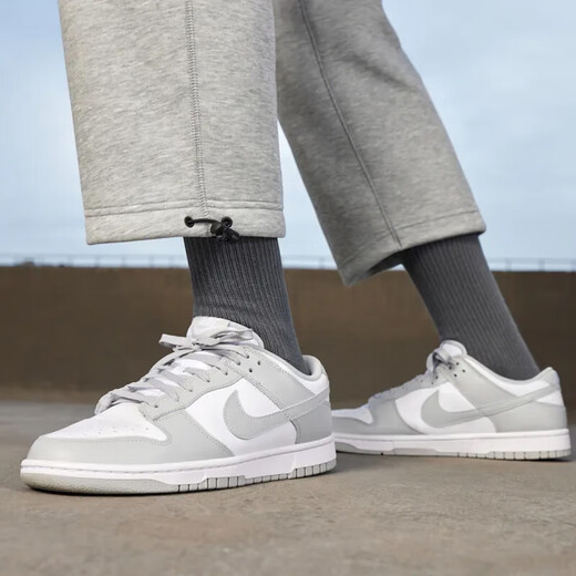 Nike Nike Herren Retro Casual Shoes Dunk Dämpfing Sneakers DD1391-103 Grau und Weiß 41