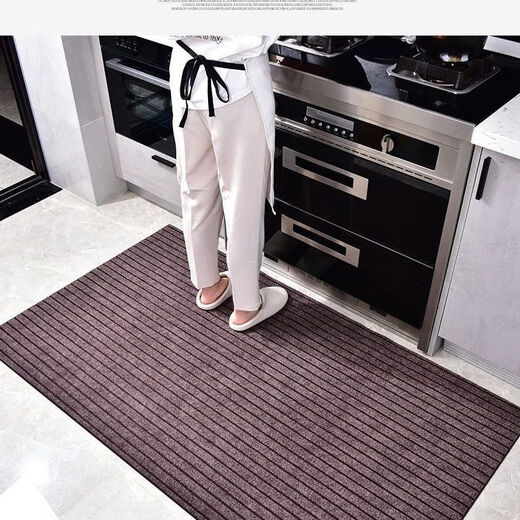 Xuxian kitchen floor mats are water-absorbent, non-slip, oil-resistant, and stain-resistant, household door mats, cuttable mats, carpets, and customizable 80*180cm. Red and black stripes-upgraded thickening