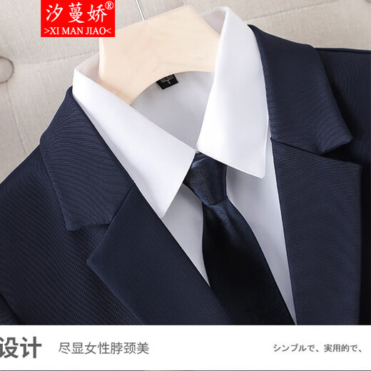 Ximan petite blazer women's business attire women's suit spring and autumn style senior suit manager college student interview formal wear black suit S size (suitable for weight 80-90)