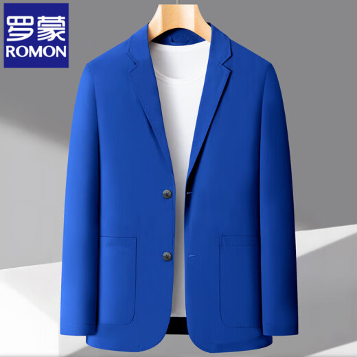 罗蒙（ROMON）冰丝防晒西服男士2025夏季新款休闲透气单西外套薄款西装上衣 浅绿色 XL