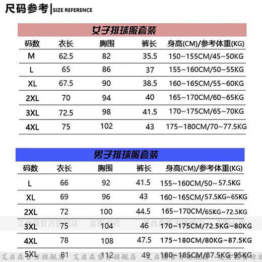 艾启森（AIQISEN）排球服女男套装款夏季气排球服定制比赛队服运动服团购印字号 A829藏青(女款) XL