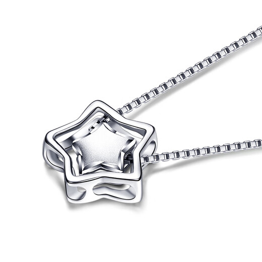 Pt.Charm new platinum necklace female meteor shower PT950 platinum necklace new year birthday gift for girlfriend and wife ready stock national inspection certificate 2.1-2.2g