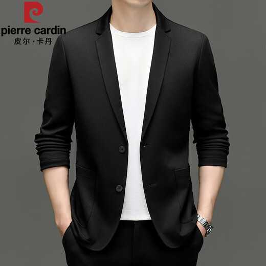 Pier Cardin High-Dee Light Luxury Business Casual Costume Veste 2025 Automne New Men's Anti-Winkle Costume décontracté Single Top Khaki 180 / XL [suggéré 145jin [Jin est égal à 0,5 kg] -165jin [Jin est égal à 0,5 kg]]]