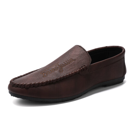 Woodpecker 2025 youth summer versatile Korean new lazy bean shoes trendy casual men's loafer shoes with one foot D838 black 40
