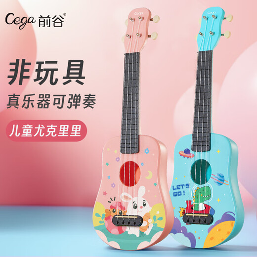 前谷（CEGA）尤克里里儿童初学者四弦小吉他学生乐器节日礼物 21英寸梦幻兔