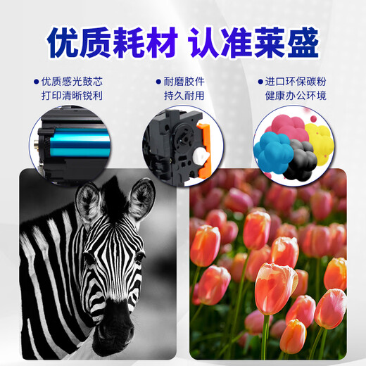 莱盛CRG069硒鼓 适用佳能LBP673Cdn 674Cx MF752Cdw 756Cx彩色粉盒 【无芯片四色套装】黑/蓝/黄/红各1支